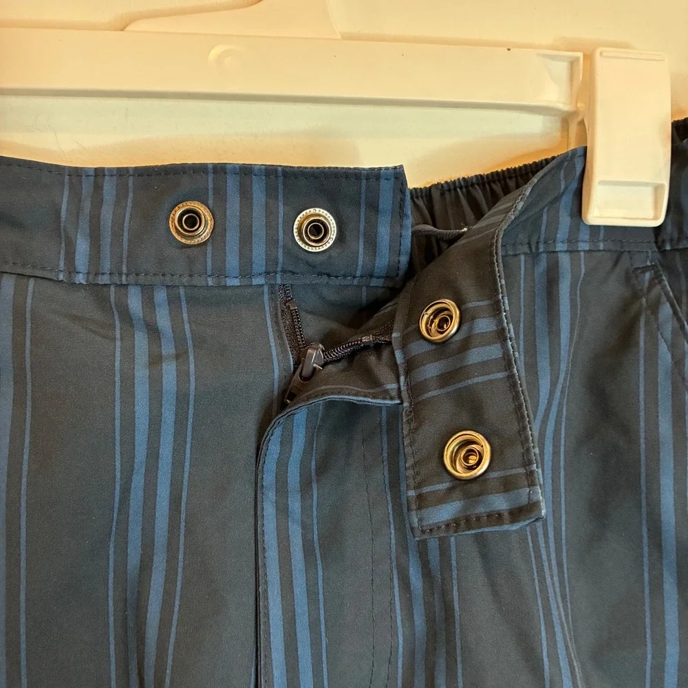 Old Navy Mens Navy Blue Striped Swim Trunks Size S Mesh Lined Board Shorts